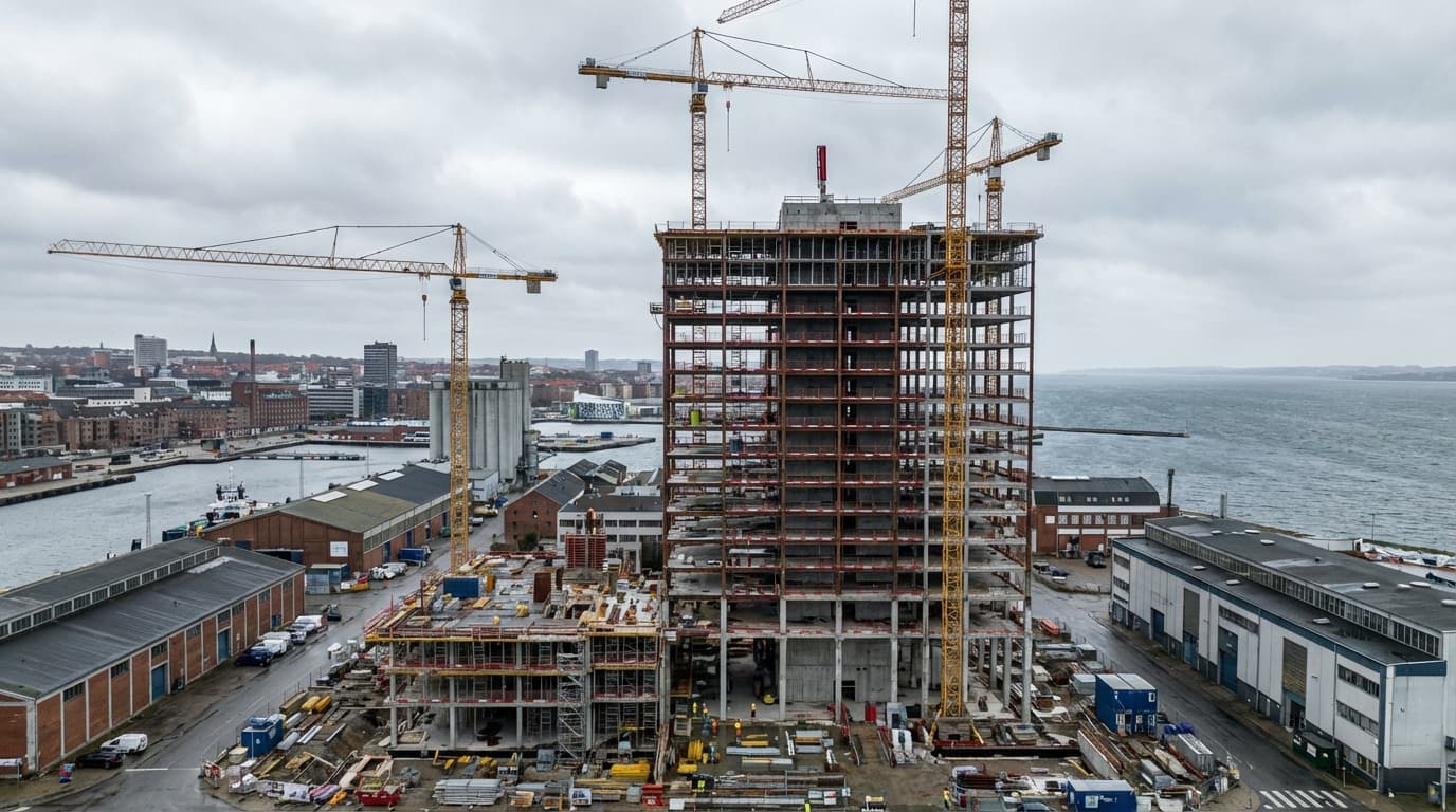 Aarhus får Danmarks højeste kontorbygning – "Mindet" tager form