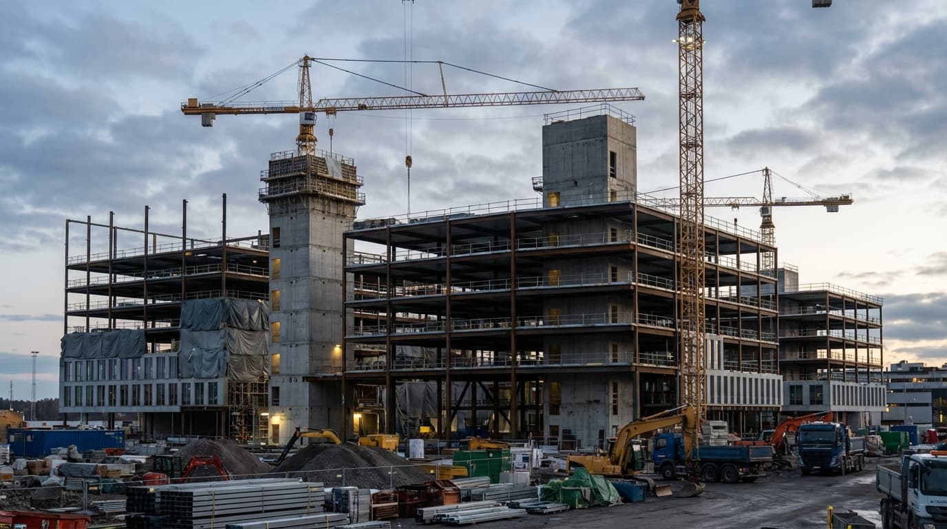 Byggeomkostningerne stiger beskeden i fjerde kvartal