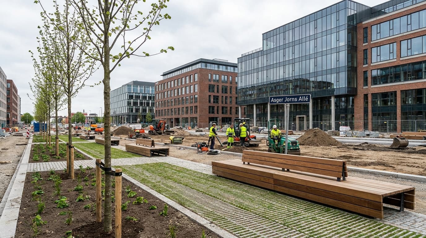 Grøn promenade bliver virkelighed på Asger Jorns Allé i Ørestad